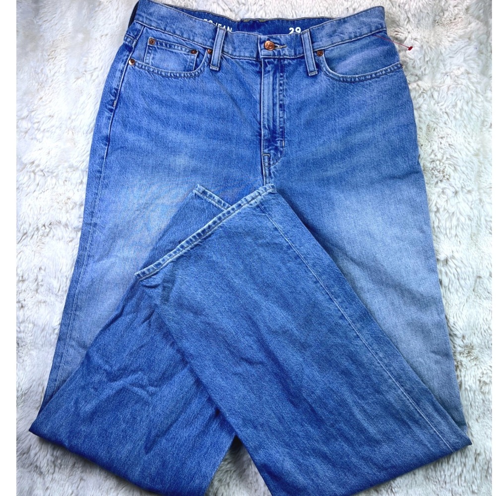 J.Crew 90s Wide-Leg Jeans Medium Wash High Rise Denim Size 29. A42